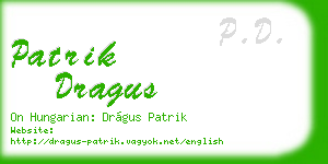 patrik dragus business card